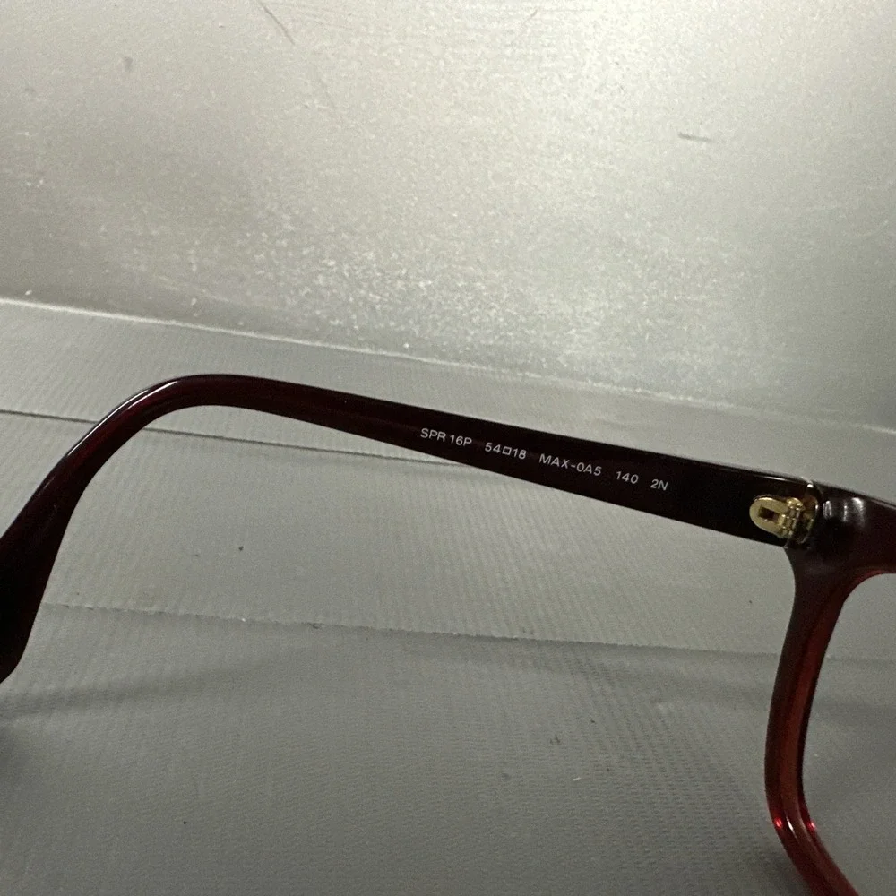 Authentic Prada SPR16P 54 MAX-OA5 140  Red Gradient Cat Eye only Frames Italy